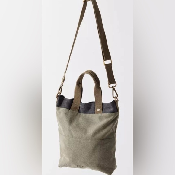 Chic Olive and Black Crossbody Bag - Picture 2 of 8